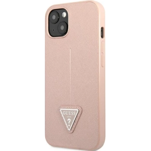Kup Case Guess GUHCP13SPSATLP Apple iPhone 13 mini rosa/pink Hardcase Saffiano Triangle Logo - GUE1816PNK - {ean13} - Sklep Home Screen