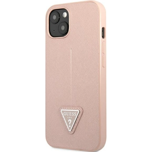 Kup Case Guess GUHCP13SPSATLP Apple iPhone 13 mini rosa/pink Hardcase Saffiano Triangle Logo - GUE1816PNK - {ean13} - Sklep Home Screen