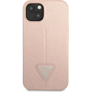 Kup Case Guess GUHCP13SPSATLP Apple iPhone 13 mini rosa/pink Hardcase Saffiano Triangle Logo - GUE1816PNK - {ean13} - Sklep Home Screen