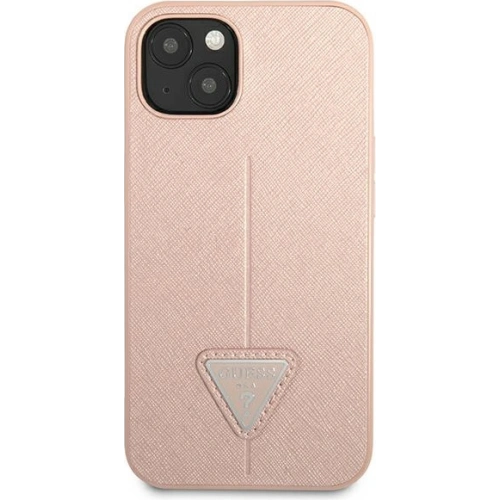 Kup Case Guess GUHCP13SPSATLP Apple iPhone 13 mini rosa/pink Hardcase Saffiano Triangle Logo - GUE1816PNK - {ean13} - Sklep Home Screen