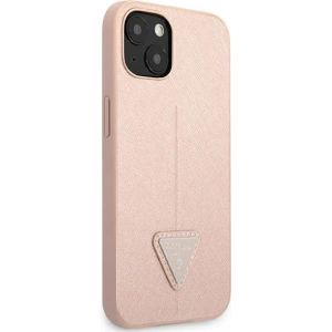 Kup Case Guess GUHCP13SPSATLP Apple iPhone 13 mini rosa/pink Hardcase Saffiano Triangle Logo - GUE1816PNK - {ean13} - Sklep Home Screen