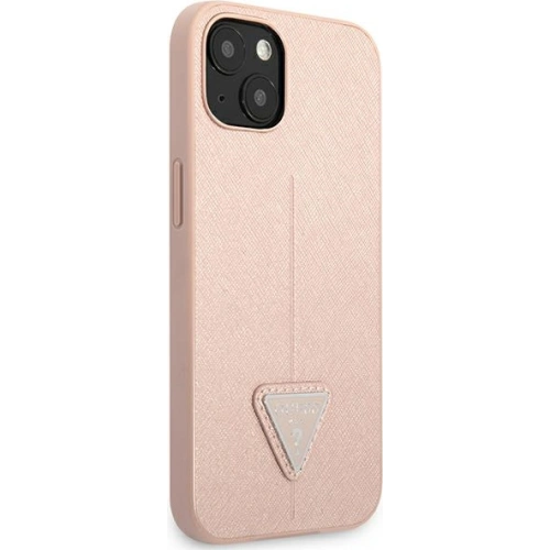 Kup Case Guess GUHCP13SPSATLP Apple iPhone 13 mini rosa/pink Hardcase Saffiano Triangle Logo - GUE1816PNK - {ean13} - Sklep Home Screen