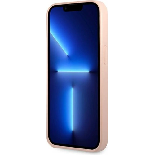 Kup Etui Guess GUHCP13SPSATLP pentru Apple iPhone 13 mini roz/pink hardcase Saffiano Triangle Logo - GUE1816PNK - {ean13} - Sklep Home Screen