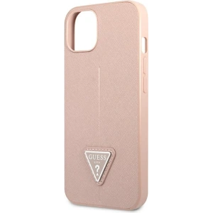 Kup Case Guess GUHCP13SPSATLP Apple iPhone 13 mini rosa/pink Hardcase Saffiano Triangle Logo - GUE1816PNK - {ean13} - Sklep Home Screen
