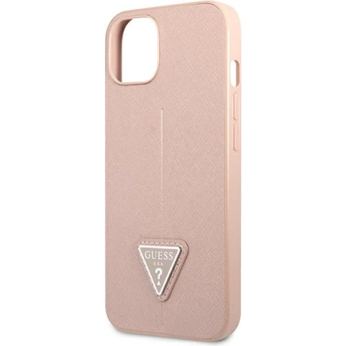 Kup Case Guess GUHCP13SPSATLP Apple iPhone 13 mini rosa/pink Hardcase Saffiano Triangle Logo - GUE1816PNK - {ean13} - Sklep Home Screen