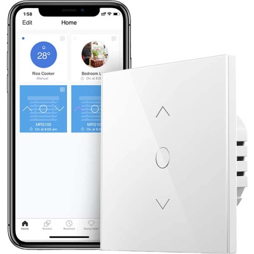 Kup Berührbarer intelligenter Zeitschalter für Rollos Wi-Fi Meross MRS100HK(EU) - MSS026 - {ean13} - Sklep Home Screen