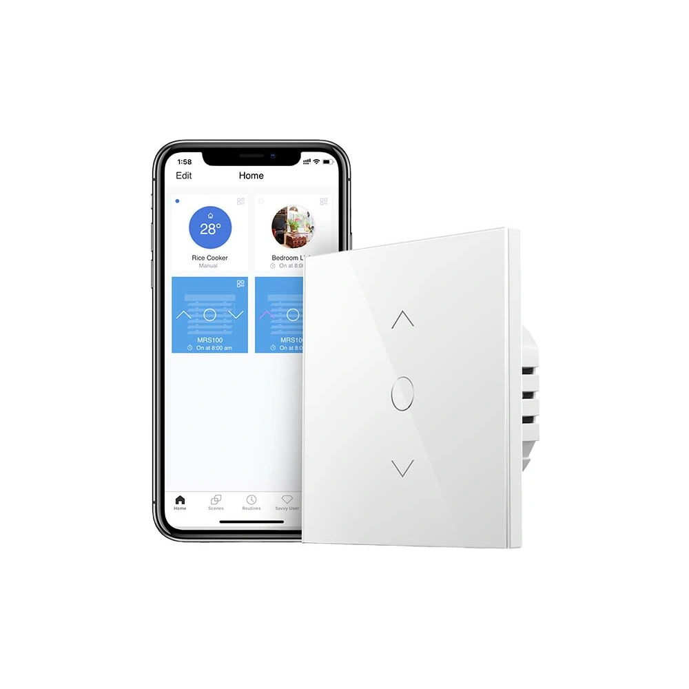 Dotykowy Inteligentny wyłącznik czasowy rolet Wi-Fi Meross MRS100HK(EU)