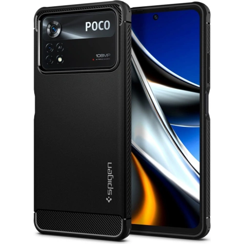 Kup Case Spigen Rugged Armor POCO X4 Pro 5G Matt Schwarz - SPN2262BLK - {ean13} - Sklep Home Screen