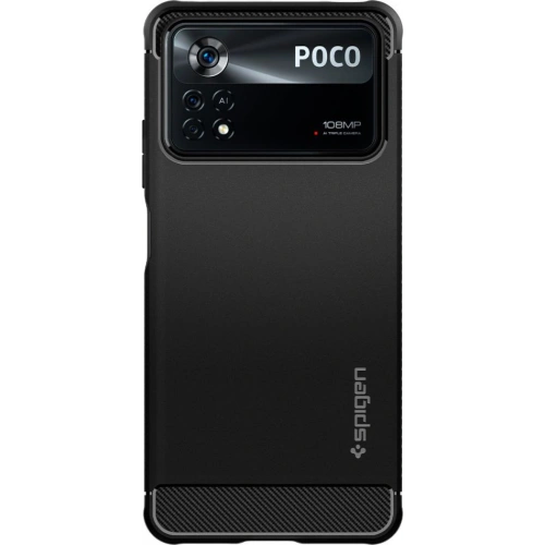 Kup Case Spigen Rugged Armor POCO X4 Pro 5G Matt Schwarz - SPN2262BLK - {ean13} - Sklep Home Screen