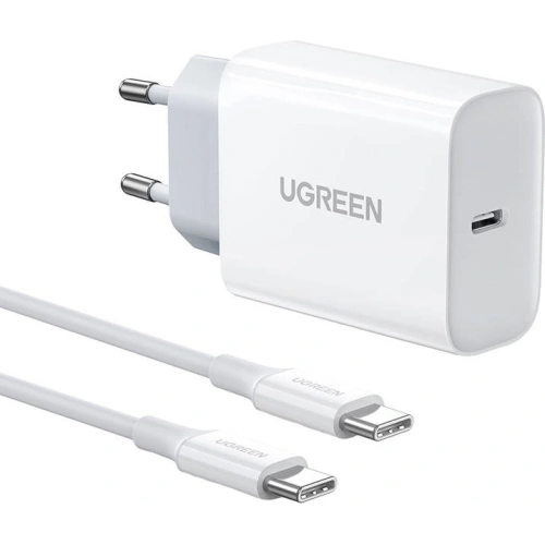 Kup UGREEN USB-C Netzladegerät, 30W + USB-C Kabel (weiß) - UGR1232WHT - {ean13} - Sklep Home Screen