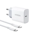 UGREEN USB-C Netzladegerät, 30W + USB-C Kabel (weiß)