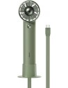 Ventilator portabil manual Baseus Flyer Turbine + cablu USB-C (verde)