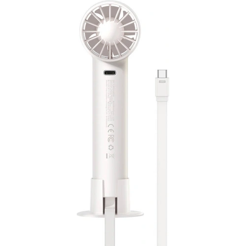 Kup Přenosný ruční ventilátor Baseus Flyer Turbine + USB-C kabel (bílý) - BSU3263WHT - {ean13} - Sklep Home Screen
