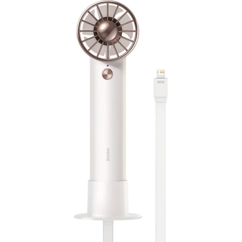 Kup Přenosný ruční ventilátor Baseus Flyer Turbine + Lightning kabel (bílý) - BSU3264WHT - {ean13} - Sklep Home Screen