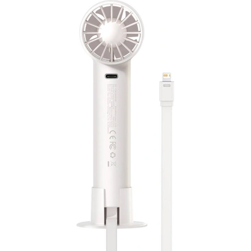 Buy Baseus Flyer Turbine Handheld Fan + Lightning cable (white) - BSU3264WHT - {ean13} - Home Screen Store Europe