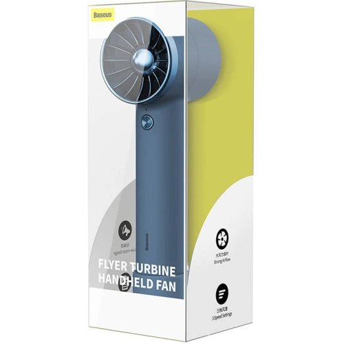 Kup Tragbarer Handventilator Baseus Flyer Turbine + Lightning-Kabel (blau) - BSU3265BLU - {ean13} - Sklep Home Screen