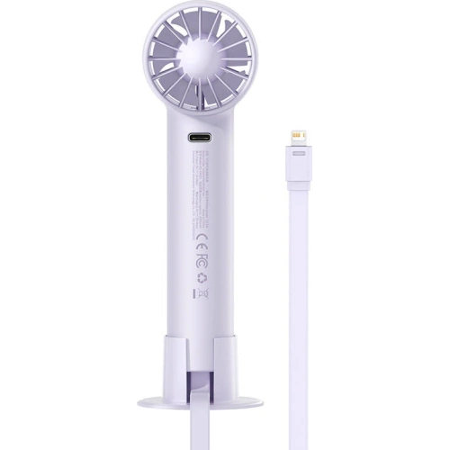 Buy Baseus Flyer Turbine Handheld Fan + Lightning cable (purple) - BSU3266PRP - {ean13} - Home Screen Store Europe