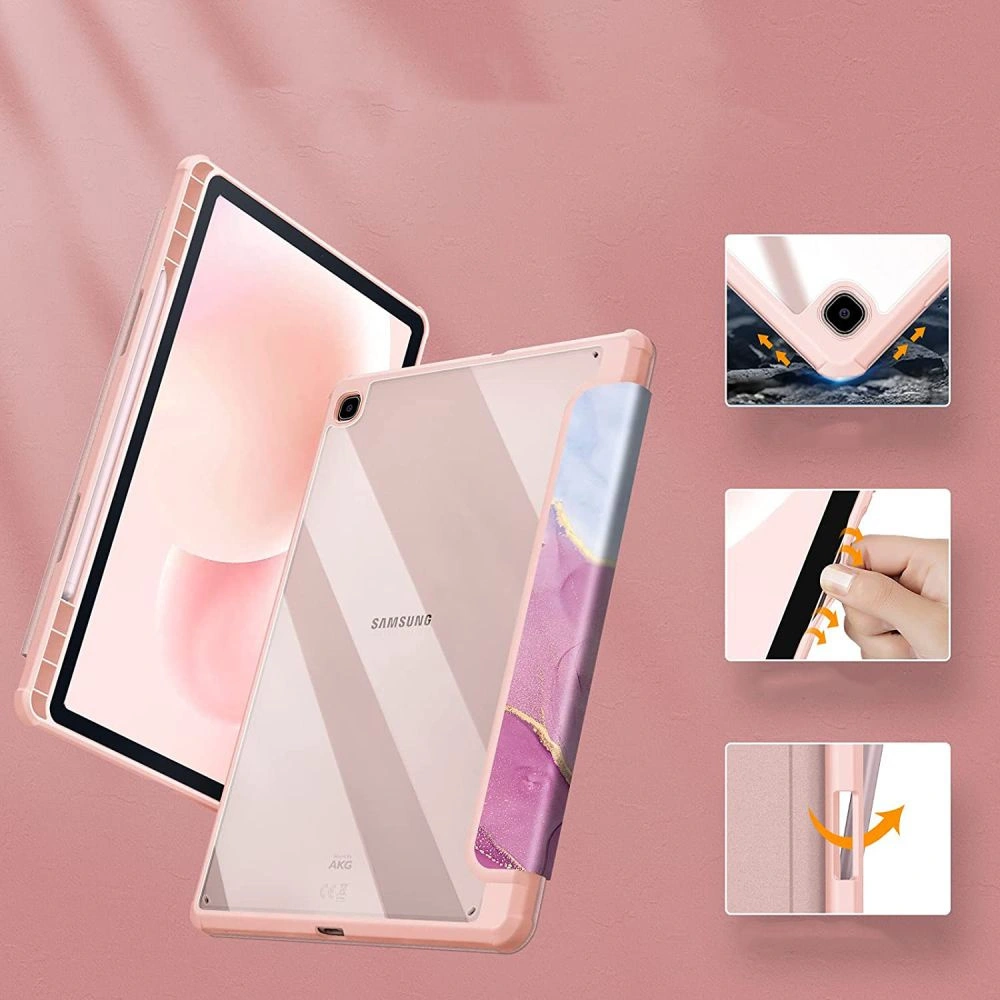 Etui Tech-Protect Smartcase Hybrid Samsung Galaxy Tab S6 Lite 10.4 2022/2020 Marble