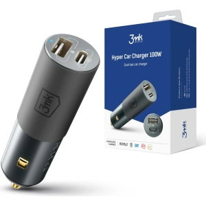 Buy 3MK HyperCar Charger Car Charger100W Power Delivery USB-A + USB-C - 3MK3754 - {ean13} - Home Screen Store Europe
