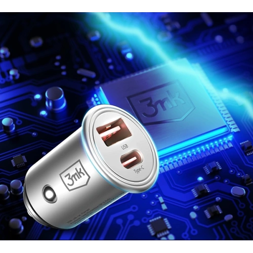 Buy 3MK HyperCar Charger Car Charger30W Power Delivery USB-A + USB-C - 3MK3755 - {ean13} - Home Screen Store Europe