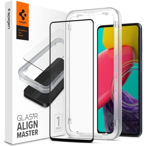 Kup Gehärtetes Glas Spigen GLAS.tR Slim AlignMaster Samsung Galaxy M53 5G Schwarz - SPN2264BLK - {ean13} - Sklep Home Screen