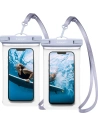 Universelle wasserdichte Hülle Spigen A601 Universal Waterproof Case Aqua Blue [2 PACK]