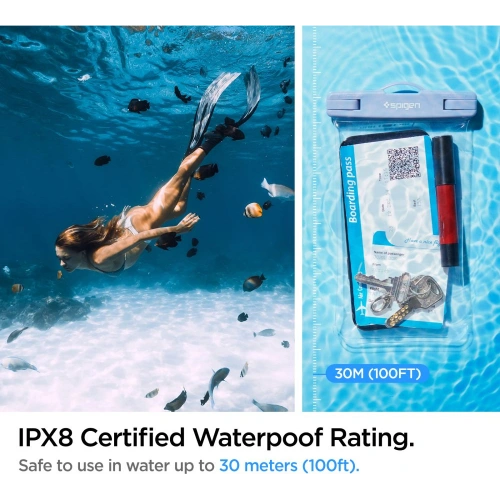 Kup Etui universal impermeabil Spigen A601 Universal Waterproof Case Aqua Blue [2 PACK] - SPN2265BLU - {ean13} - Sklep Home Screen