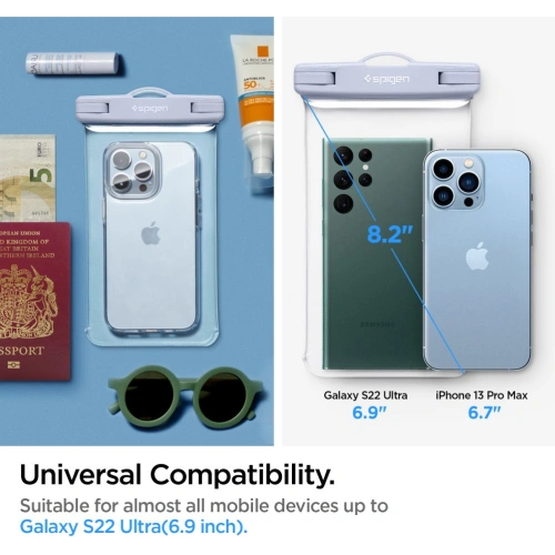 Kup Universelle wasserdichte Hülle Spigen A601 Universal Waterproof Case Aqua Blue [2 PACK] - SPN2265BLU - {ean13} - Sklep Home Screen