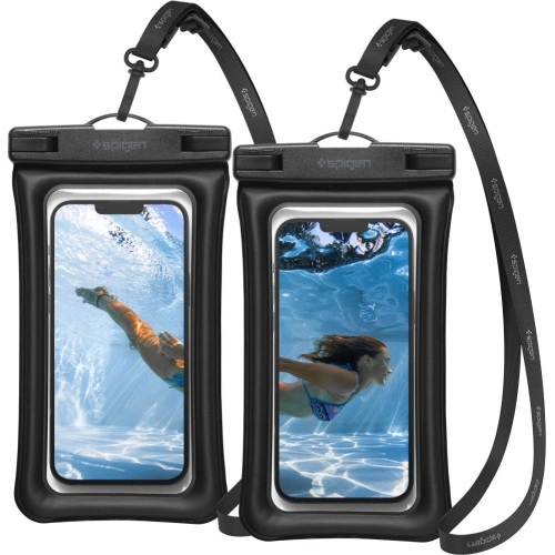 Kup Universelle wasserdichte Hülle Spigen A610 Universal Waterproof Float Case Schwarz [2 PACK] - SPN2266BLK - {ean13} - Sklep Home Screen