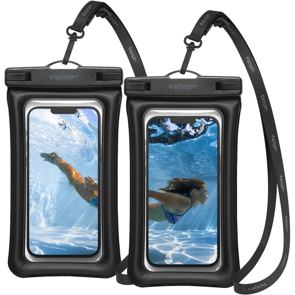 Uniwersalne wodoszczelne etui Spigen A610 Universal Waterproof Float Case Black [2 PACK]