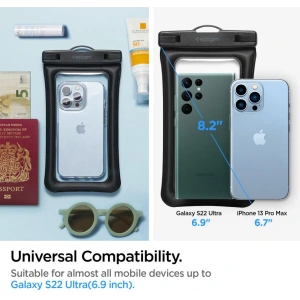 Kup Univerzális vízálló tok Spigen A610 Univerzális Vízálló Lebegő Tok Fekete [2 PACK] - SPN2266BLK - {ean13} - Sklep Home Screen