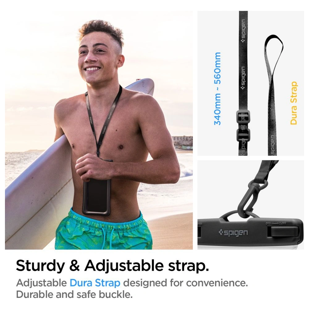 Uniwersalne wodoszczelne etui Spigen A610 Universal Waterproof Float Case Black [2 PACK]