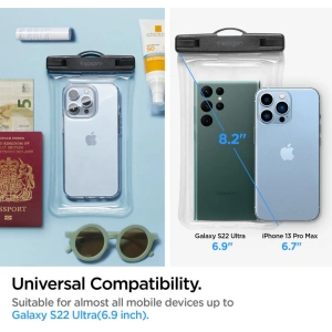 Kup Univerzální vodotěsné pouzdro Spigen A610 Univerzální vodotěsné plovoucí pouzdro Crystal Clear [2 PACK] - SPN2267CL - {ean13} - Sklep Home Screen