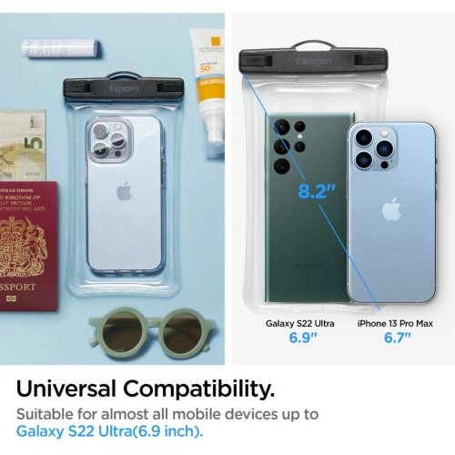 Buy Spigen A610 Universal Waterproof Float Case Crystal Clear [2 PACK] - SPN2267CL - {ean13} - Home Screen Store Europe