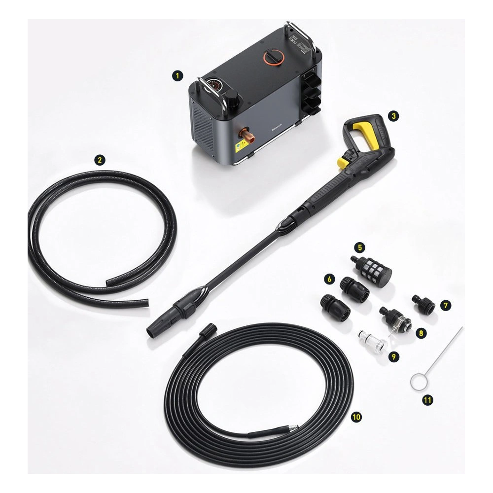 Przenośna myjka ciśnieniowa Baseus F1 (zestaw M) szary