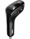 FM-Transmitter Baseus F40 Bluetooth AUX-Port Auto-Ladegerät 2x USB 15W 2A schwarz