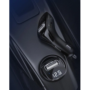 Kup Transmiter FM Baseus F40 Bluetooth port AUX ładowarka samochodowa 2x USB 15W 2A czarny - BSU3273BLK - {ean13} - Sklep Home Screen