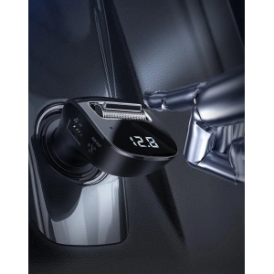 Kup Transmiter FM Baseus F40 Bluetooth port AUX ładowarka samochodowa 2x USB 15W 2A czarny - BSU3273BLK - {ean13} - Sklep Home Screen