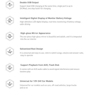 Kup Transmiter FM Baseus F40 Bluetooth port AUX ładowarka samochodowa 2x USB 15W 2A czarny - BSU3273BLK - {ean13} - Sklep Home Screen