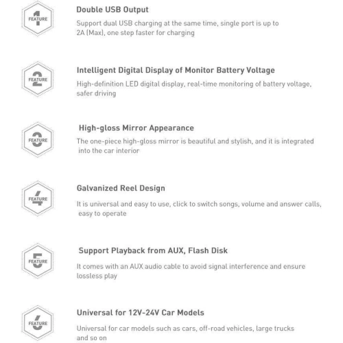 Kup FM-Transmitter Baseus F40 Bluetooth AUX-Port Auto-Ladegerät 2x USB 15W 2A schwarz - BSU3273BLK - {ean13} - Sklep Home Screen