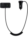 Baseus S-16 Bluetooth 5.0 FM transmitter 2x USB car charger AUX MP3 TF micro SD 3.1 A black (CCTM-F01)