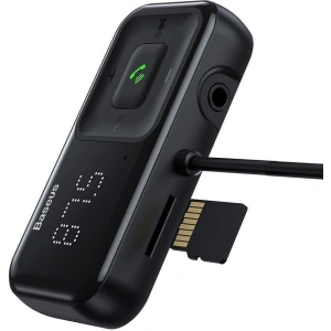 Kup Transmiter FM Baseus S-16 Bluetooth 5.0 2x USB ładowarka samochodowa AUX MP3 TF micro SD 3,1 A czarny - BSU3274BLK - {ean13} - Sklep Home Screen