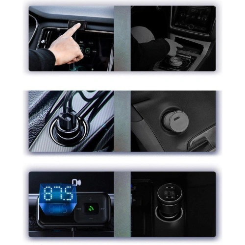 Kup FM-Transmitter Baseus S-16 Bluetooth 5.0 2x USB Autoladegerät AUX MP3 TF micro SD 3,1 A schwarz - BSU3274BLK - {ean13} - Sklep Home Screen