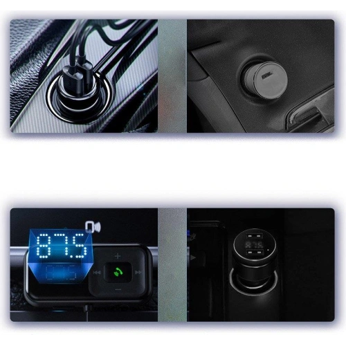 Kup Transmițător FM Baseus S-16 Bluetooth 5.0 2x USB încărcător auto AUX MP3 TF micro SD 3,1 A negru - BSU3274BLK - {ean13} - Sklep Home Screen
