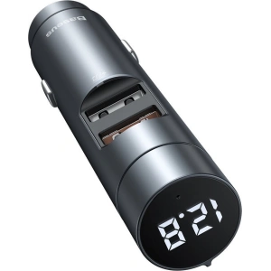 Kup Transmiter FM Baseus Bluetooth 5.0 ładowarka samochodowa 2x USB 3 A 18 W PPS Quick Charge 3.0 AFC FCP grafitowy - BSU3275GPH - {ean13} - Sklep Home Screen