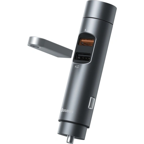 Buy Baseus FM Transmiter Bluetooth 5.0 car charger 2x USB 3 A 18 W PPS Quick Charge 3.0 AFC FCP graphite - BSU3275GPH - {ean13} - Home Screen Store Europe