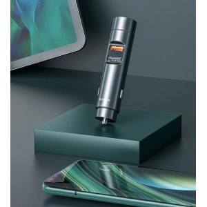 Kup Transmiter FM Baseus Bluetooth 5.0 ładowarka samochodowa 2x USB 3 A 18 W PPS Quick Charge 3.0 AFC FCP grafitowy - BSU3275GPH - {ean13} - Sklep Home Screen
