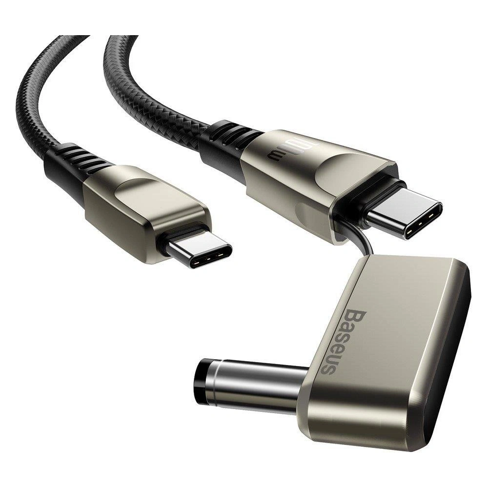 Kabel Baseus Flash Series 2w1 USB-C - USB-C + DC Adapter 100W 2m czarny