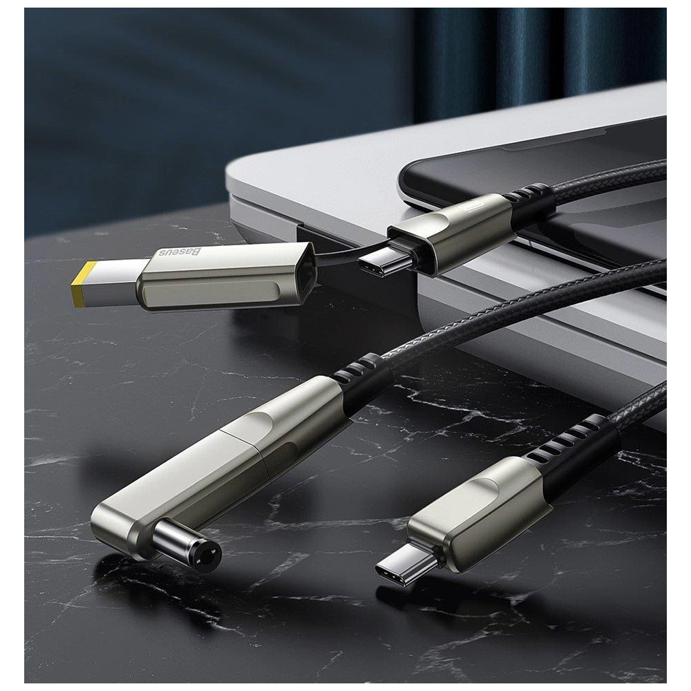 Kabel Baseus Flash Series 2w1 USB-C - USB-C + DC Adapter 100W 2m czarny