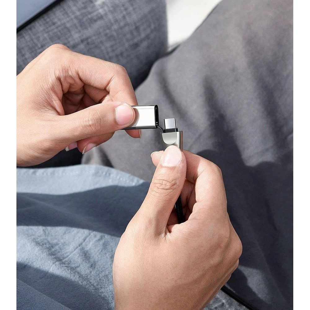 Kabel Baseus Flash Series 2w1 USB-C - USB-C + DC Adapter 100W 2m czarny